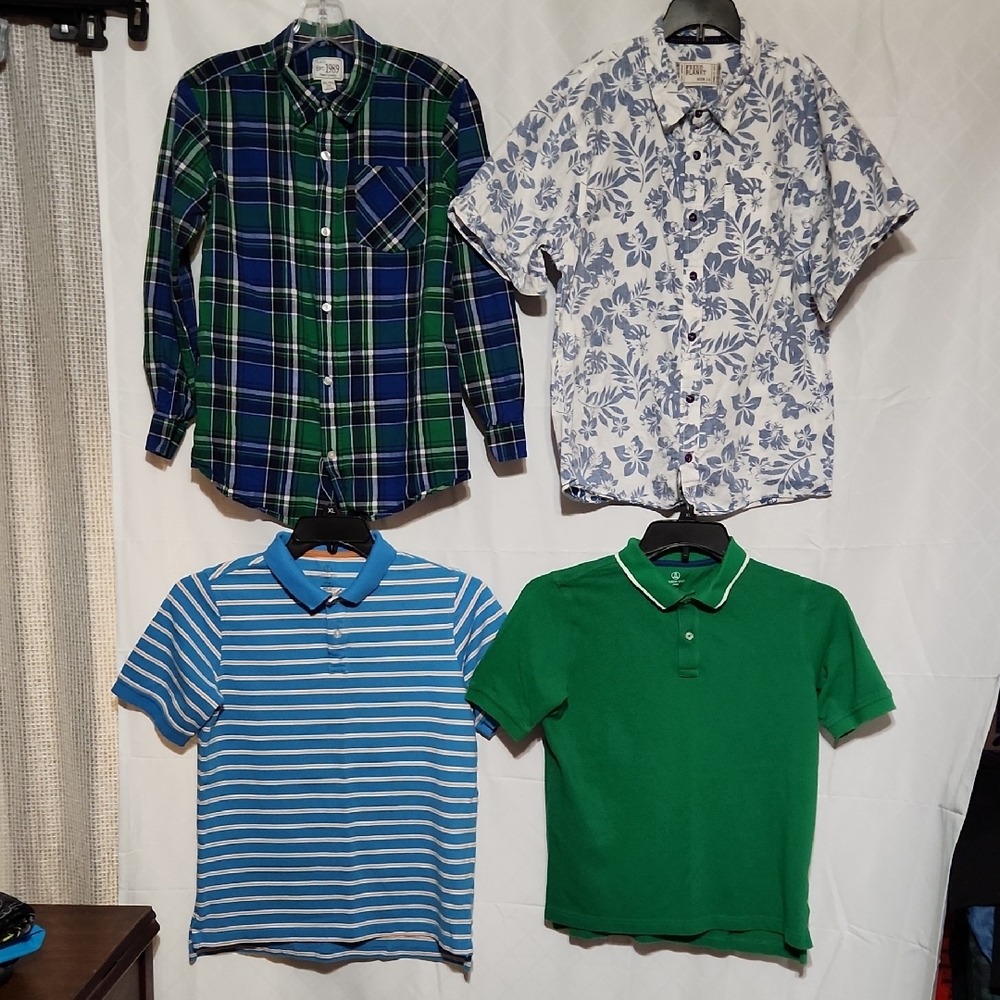 4 Boys Sz 14 Shirts Childrens Place Free Planet Lands End